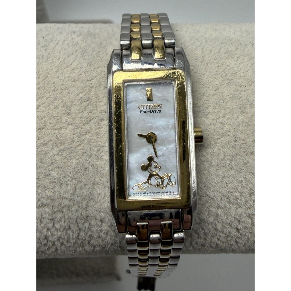 Citizen Eco-Drive‎ G620-K002508 Mickey Mouse Disney Ladies Tank Watch 14MM 6.25"